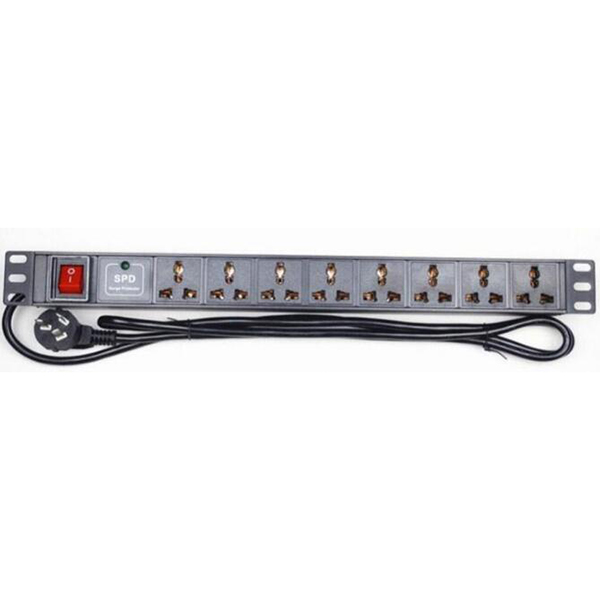 MD-P09  8 位 10A 萬(wàn)用孔+防雷 PDU